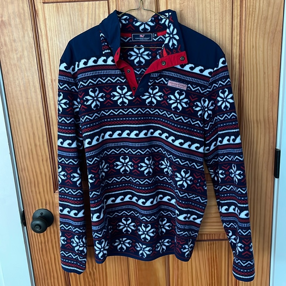 Vineyard Vines “Fair Isle Fleece” - Men’s Winter Style Quarter Zip (button up)
